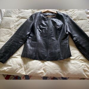 Newport News Women's Black Leather Jacket